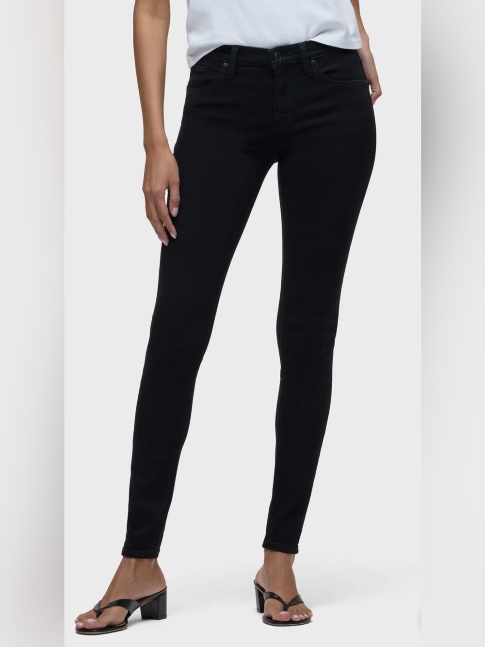 Hudson Jeans Women's Black Mid-Rise Skinny Jeans